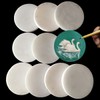 juexiyarticle White Stones for Painting, Round Stone Disc, Smooth Flat