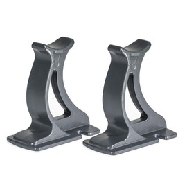 Valdern" Pair of Grey Anthracite Universal Traditional Column Radiator Support Feet - 100 mm High