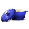 ROSSALLINI Signature Enameled Cast Iron Dutch Oven, Non-Stick Serving Pot