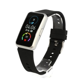 Fitness Tracker with Heart Rate Pulse Blood Pressure Blood Oxygen Sleep Pedometer Smartwatch - 9720 (Black/Silver)