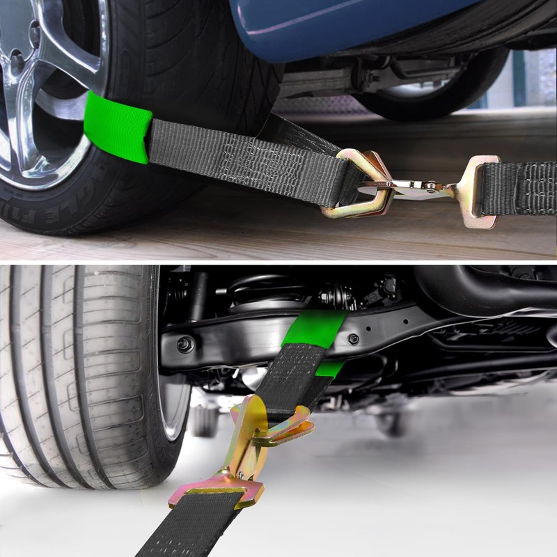 Trekassy Car Tie Down Straps for Trailers with Snap Hooks