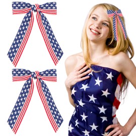 Beleki 4th of July Vintage Hair Bows, American Flag
