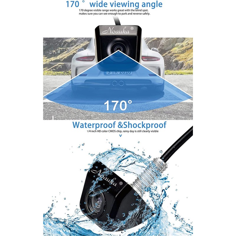 NOAUKA Waterproof IP69 Night Vision 170 Degree Car Rear View/Reversing/Reverse