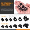 Rustark 84Pcs 6 Sizes Black Carbon Steel Cage Nut Metric