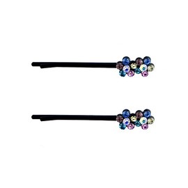 DIY Stylish and Elegant Colourful Crystal Hair Pins Motifs – Different Designs Available – 2 Pair Pack