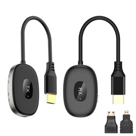 2024 Model Wireless HDMI Transmitter and Receiver Set, Small, 30M Transmission, Supports 1080P/5Ghz, Low Latency, No WIFI or Settings, Compatible with TVs, PCs, Macs, Laptops, Windows, Cameras,