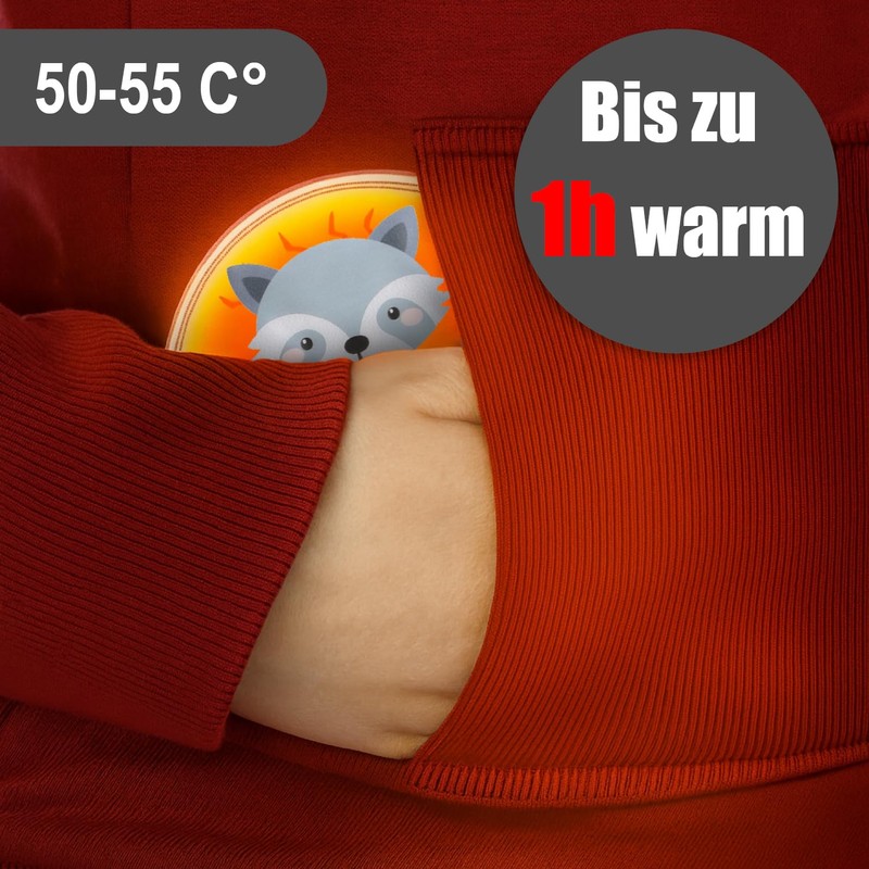 COM-FOUR® 4x pocket warmers wild animals, hand warmers for adults