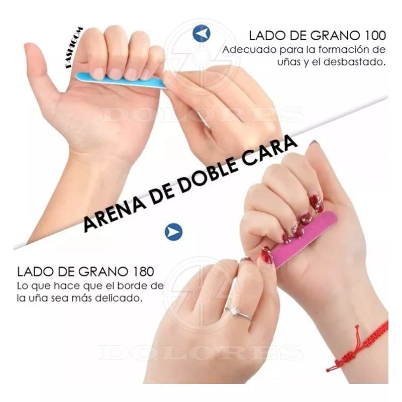 Dolores Kit Uñas Postiza Y Pegamento Larga Con Diseño Press