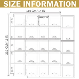 30 Sheets Uncle Paul Coin Binder Sheets for 2" x 2" Coin Flips - 600 Pockets 7 Holes Coin Pages Holders for Cardboard Compatible with Coin Collecting Binder of 3-Ring,4-Ring CS5430