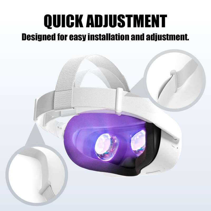 Head Strap for Oculus Quest 2 Headset, Adjustable Replacement Headstrap