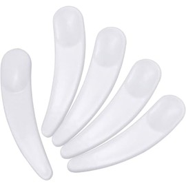 50pcs Curved Disposable Facial Cream Spatulas for Waxing and Makeup Application