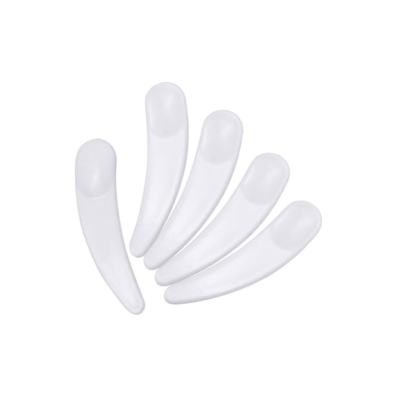 50pcs Curved Disposable Facial Cream Spatulas for Waxing and Makeup
