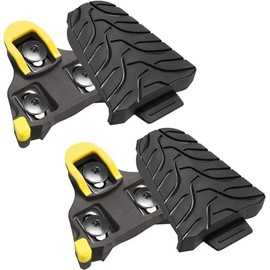 NAACOO Bicycle Shoe Plates Compatible with Shimano SPD-SL Pedals/SM-SH10 SH11 SH12 Click Pedals Cleats, Indoor Outdoor Pellet Spin Bicycle Pedals, Shoe Cleats and Road Bike Clips