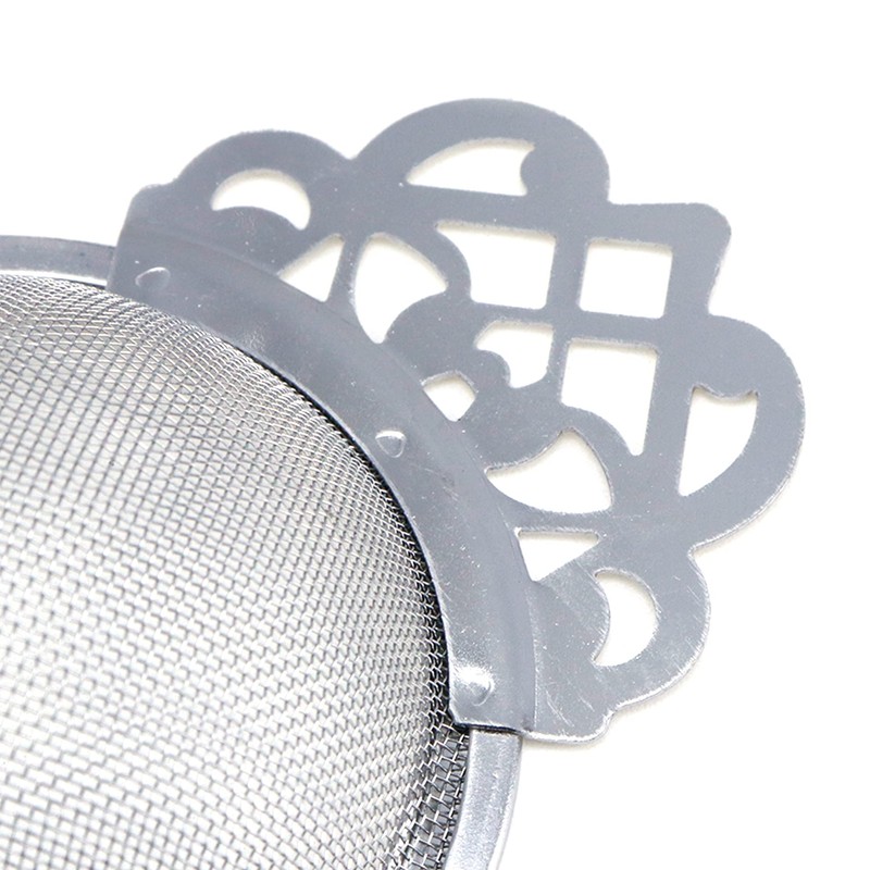 Tighall 1 Set Silver Stainless Steel Tea Strainer with Drip