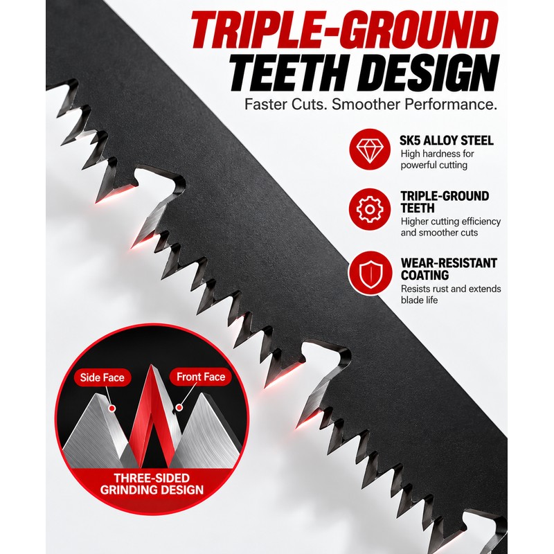 Folding Hand Saw for Tree Pruning and Wood Cutting –