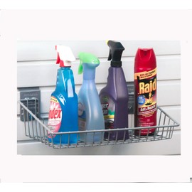 StoreWALL Small Angle Basket with CamLoks for Storage on Garage Slatwall Panels