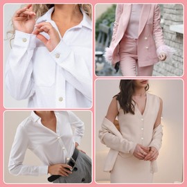 GUTERTOP Pack of 40 Pin Badge Pin, Brooch Cutout Reducer, Removable Instant Buttons Without Sewing for Clothing, Jeans Clothing, Cardigans, DIY Decoration