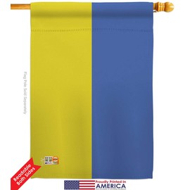 Ukraine House Flag Eagle Set Regional Nationality Nation International World Country Particular Area Small Decorative Gift Yard Banner Double-Sided Made In USA 28 X 40