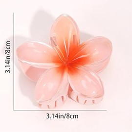 Triko Set 6 Pinzas para Cabello de Flores de Hibisco, Accesorios para Mujer Estilo Hawaiano, Broches para el Pelo con Agarre Fuerte para Cabello Largo, Grueso y Fino