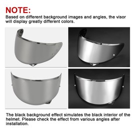 PSLER HJ-34P Visor - HJ-34P Visor Tinted C10 Helmet Visor Pinlock-Ready Face Shield for HJ-34P C10,Deep Silver-Mirrored