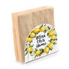 Summer Lemon Wreath Napkin Holder for Tables Paper Cocktail Napkin