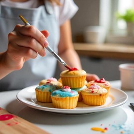 JJUNW 6 Pcs Food Safe Paint Brushes, Cookie Paint Brushes Pastry Food Brush, Decorating Brushes Multifunction for Cooking