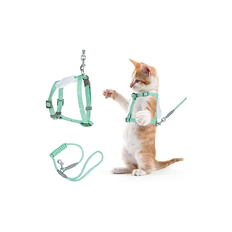 TIESOME - Juego de arnés y correa para gatos, arnés