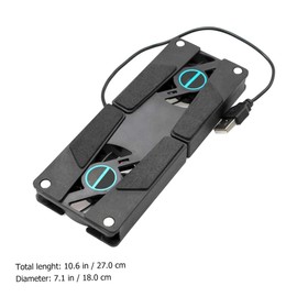 Operitacx Pack of 2 Gaming Cooling Pad USB Power Supply USB Portable Cooler Laptop Accessories Notebook Holder Heater Cooling Pad Fan for Laptops Folding Cooler ABS Black