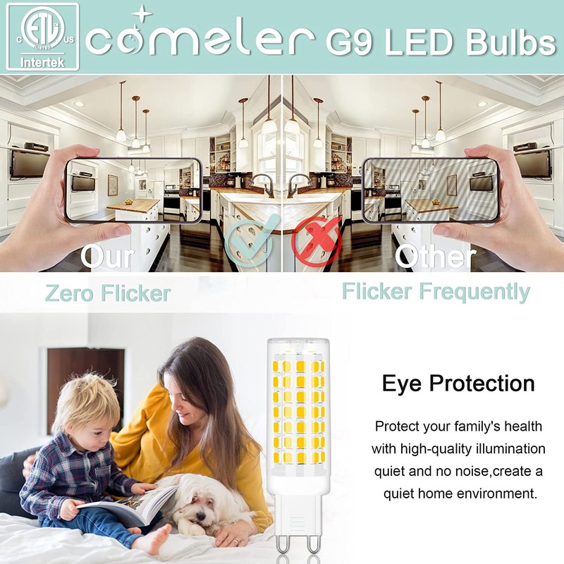 comzler G9 LED Bulb 4000K Natural Daylight, 6W 60 Watt