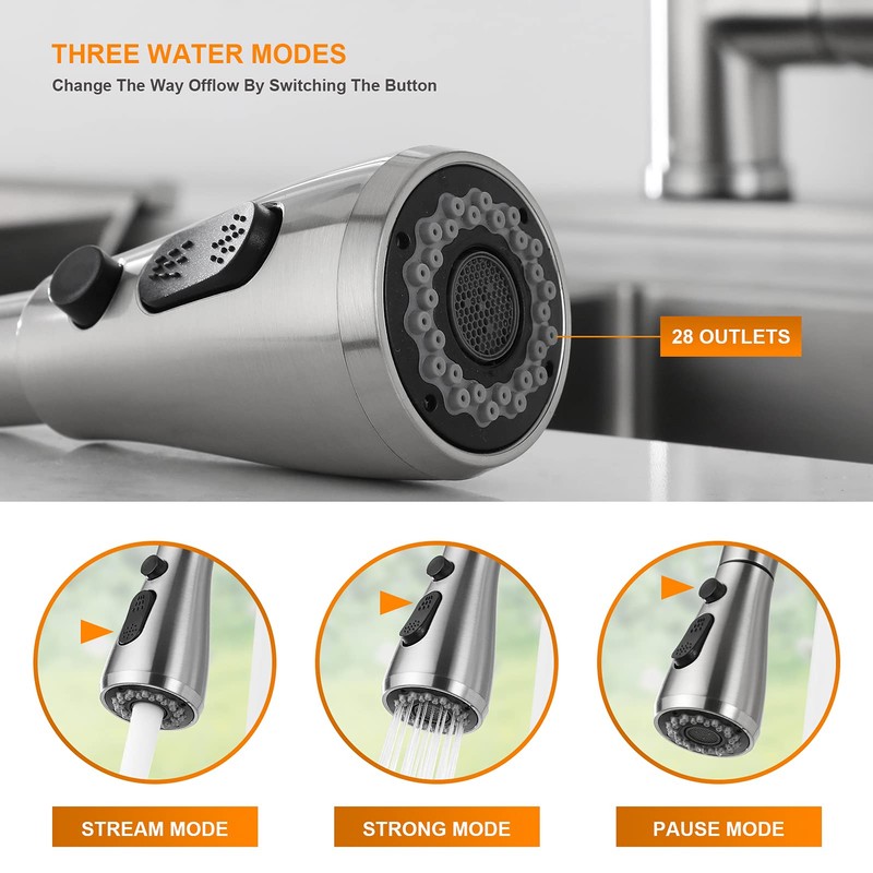 Touch Kitchen Faucet,KEER Smart Kitchen Sink Faucet with Pull Down