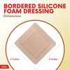 HEALQU Silicone Foam Dressing with Border 2x2 inch, Box of