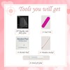 French Style False Nails, Short Stick on Nails, 24pcs Square