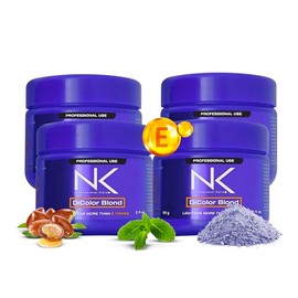 NK Professional Care Rubio Dicolor | Polvo Blanqueador | Aclarador para Cabello | Decolorante para El Cabello | Aclara +8 Tonos Sin Dañar El Mechón Del Cabello (Paquete de 4 X 60G) 240 G
