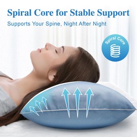 IRJ Cooling Bed Pillow – Breathable & Washable with CoolBestII Cover, Super Standard Size 28.7"x17.7", 1-Pack