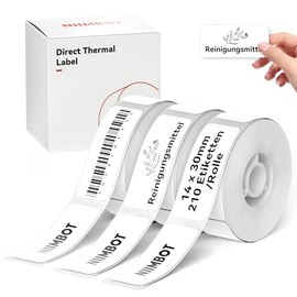 Cinta para hacer etiquetas NIIMBOT D11 D110, etiquetas de 3 rollos, cinta adhesiva de etiquetado de reemplazo 0.55" X 1.18" (14 X 30mm), recargas de e