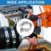 sourcing map 1.5" Quick Release V Band Clamp 304 Stainless
