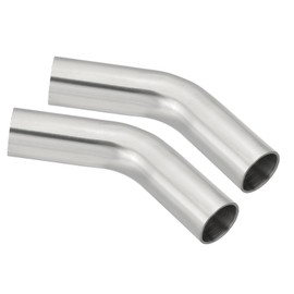 PATIKIL 45 Degree Bend Elbow, 1inch OD Sanitary Exhaust Pipe Elbow Intercooler Pipe Mandrel Elbow Connector Tube for Welding Brewery Equipment HVAC Stair Handrail, 1 Pcs