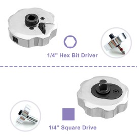 Treki 3 in 1 Palm Ratchet Wrench 1/4" Drive Finger Ratchet Mini Palm Ratchet Socket Wrench Reversible Thumbwheel Ratcheting Socket Screwdriver Torque Extension Bar Wrench Tool