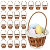 24 Pack Mini Woven Baskets with Handles - Bulk Miniature