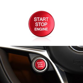Engine Start Stop Button Sticker Engine Start Button Start Stop Button Cover Compatible with Alfa Romeo Giulia Stelvio Accessories