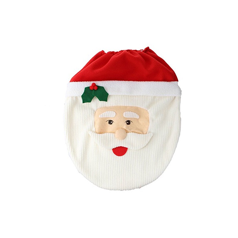 L&C® 3 Pcs Christmas Decorations Happy Santa Toilet Seat Cover