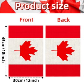 12 x 18 Inches Canada Garden Flag for Yard Lawn Outdoor Decor, Classic Red Maple Leaf Design Double-Sided Burlap Yard Banner for Canada Day, July 1st, Patriotic Holiday, Front Porch Outside Decoration
