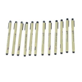 12pcs Waterproof Fine Tip Pens Quick Drying Smoothly Writing Nylon Nibs Fine Point Pen with Pen Clip for Design Drafting