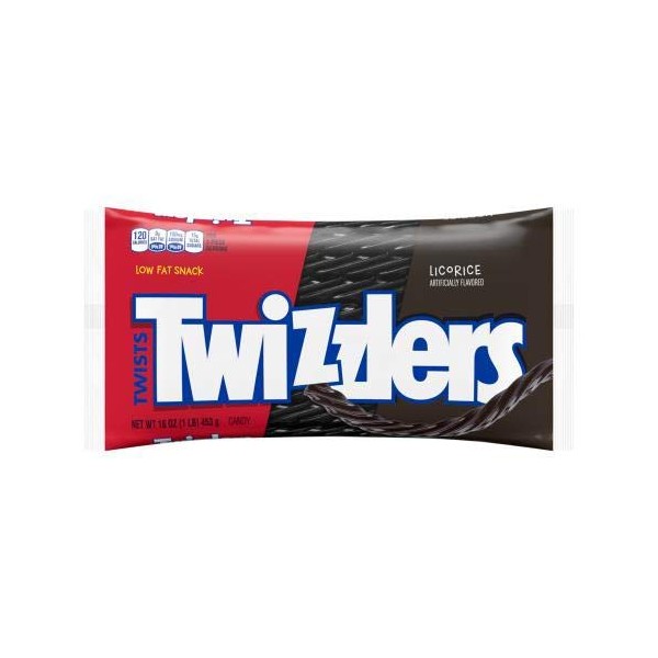 Twizzlers Black Licorice Twists (Pack of 6)
