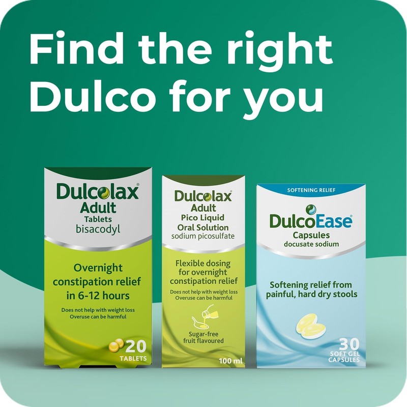 DulcoEase 100 mg Docusate Sodium Capsules - Softening Constipation Relief