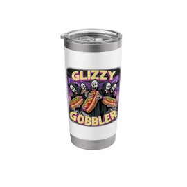 Skeleton Glizzy Hot Dog Lover Gobbler Meme Stainless Steel Insulated Tumbler