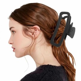 Paquete de 3 pinzas para el cabello de 5.1 pulgadas, pinzas de mandíbula cuadradas rectangulares grandes, pinzas de plástico huecas de sujeción fuerte