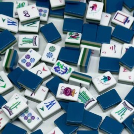 ,American Mahjong Set with 160 Tiles,Acrylic Luxury Mahjong,Custom 4-Layer American Mahjong Tiles,Mahjong Tiles AmericanColor: Wood Grain