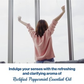 uh*Roh*Muh Organic Rectified Peppermint Essential Oil - 100% Pure and Natural, USA-Sourced Food Grade Oil for Culinary Delights, Aromatherapy, Hair Growth, Skin Care, and Therapeutic Massage 1 fl oz