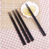 TOTKEN Chopsticks, 5 Pairs Reusable Black Dishwasher Safe Non-Slip Chopsticks